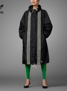 Adidas/阿迪达斯正品三叶草新款女子连帽休闲运动外套IK7857