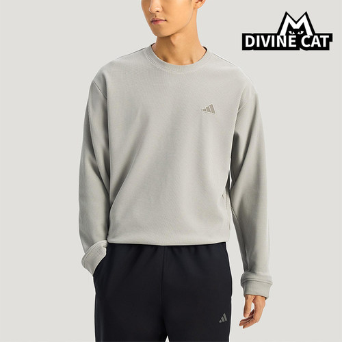 Adidas/阿迪达斯正品2025冬季款男士耐穿圆领套头休闲卫衣KR2542