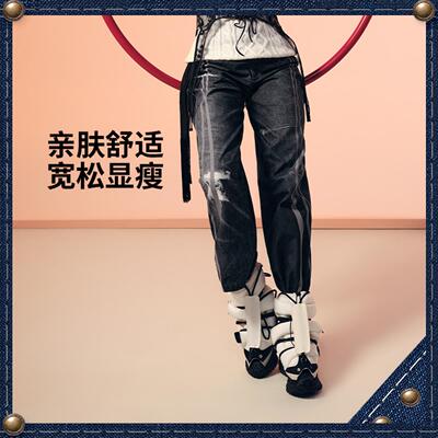 李宁正品ANDERSSON BELL联名系列女子潮流运动直筒长裤AKXV410