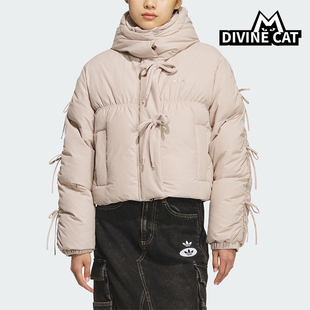 DOWN女士休闲时尚 Adidas PLAY BOW 连帽羽绒服KC2610 阿迪达斯正品