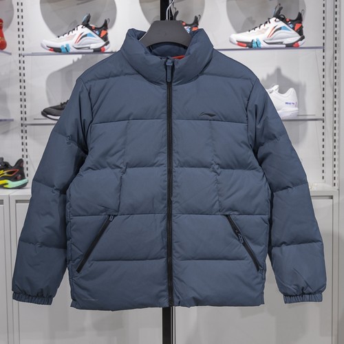 李宁正品冬季新款健身系列男子防泼水保暖运动羽绒服AYMU097-6