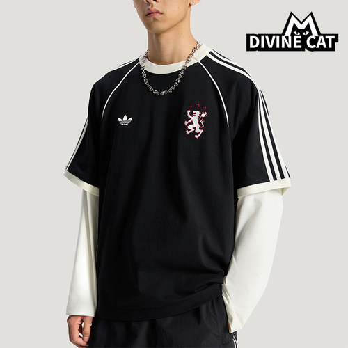 Adidas/阿迪达斯正品BLK T-SHIRT三条纹男士经典运动短袖KY2197