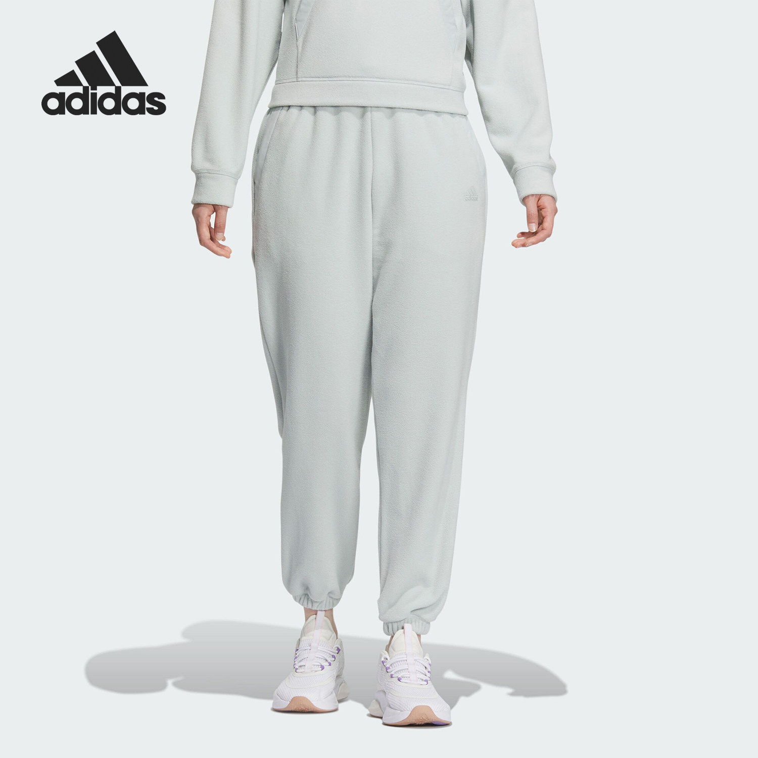 Adidas/阿迪达斯正品CITY ESC FLC PT女士毛绒束脚长裤IP7039
