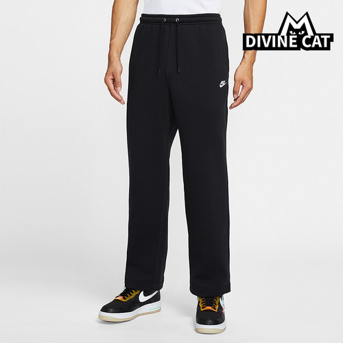 Nike/耐克正品 Club 男士系带加绒运动直筒针织长裤FN3732-010