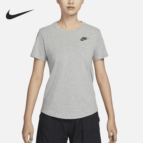 Nike/耐克正品2025女士圆领套头透气耐穿运动短袖DX7903-063