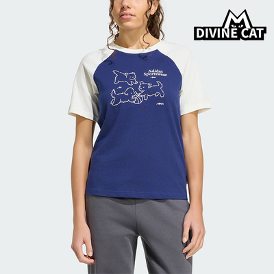 Adidas/阿迪达斯正品三叶草女士复古运动修身时尚短袖T恤KG7683