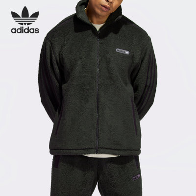 阿迪达斯男子毛绒保暖夹克外套