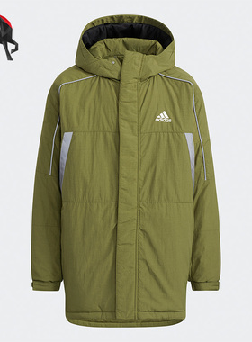Adidas/阿迪达斯正品大童装冬季运动休闲梭织棉服 H07312