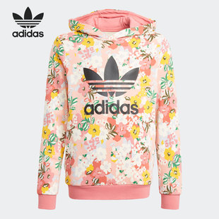 阿迪达斯正品 休闲运动卫衣 三叶草 大童装 GN4220 HOODIE Adidas