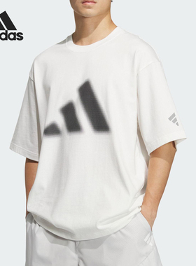 Adidas/阿迪达斯正品夏季男士经典印花运动宽松短袖KF0677