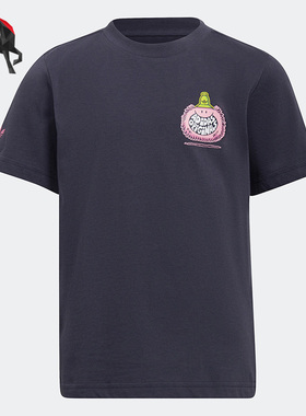 Adidas阿迪达斯正品三叶草Kevin Lyons联名小童运动短袖T恤HF7539