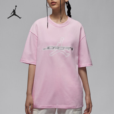 Nike/耐克正品JORDAN女士印花透气休闲运动短袖HM4904-663