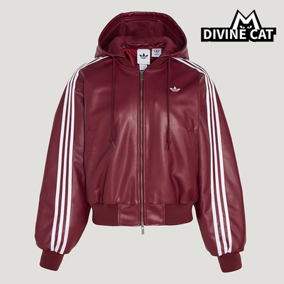 Adidas/阿迪达斯正品三叶草女士日常连帽保暖运动休闲棉服KU6858