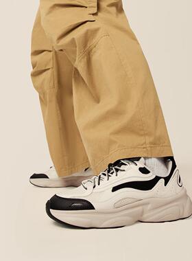 李宁正品春秋新款奶椰男子减震回弹经典日常运动休闲鞋AGCV129