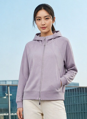 Lining/李宁正品冬季女子健身系列加绒保暖开衫连帽卫衣AWDT802