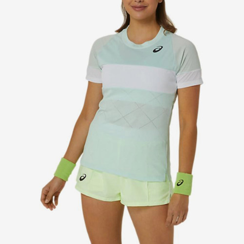 Asics/亚瑟士正品2025新款女子户外休闲运动短袖T恤2042A301-409