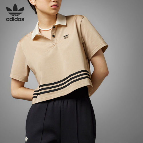 Adidas/阿迪达斯正品三叶草新款女子运动短袖POLO衫IK7850