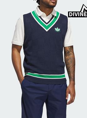 Adidas/阿迪达斯正品三叶草男士无袖高尔夫运动针织马甲JN9736