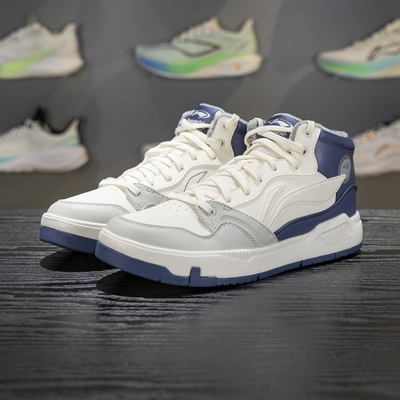 李宁正品COMMON 80s MID男子耐磨加绒保暖潮流休闲板鞋AGCV407-3