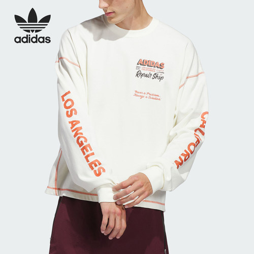 Adidas/阿迪达斯正品三叶草WILSHIRELST-SHIRT长袖T恤JX6142