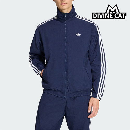 Adidas/阿迪达斯正品三叶草男士日常足球风立领夹克外套KE1365