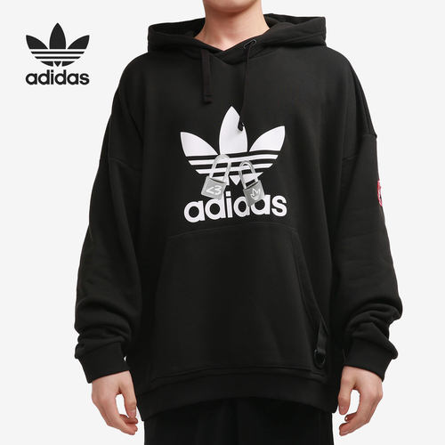 Adidas/阿迪达斯正品三叶草 新款男子爱心锁运动套头卫衣 HA3654