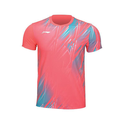 李宁正品羽毛球系列男女同款户外休闲运动训练短袖T恤AAYU149-3