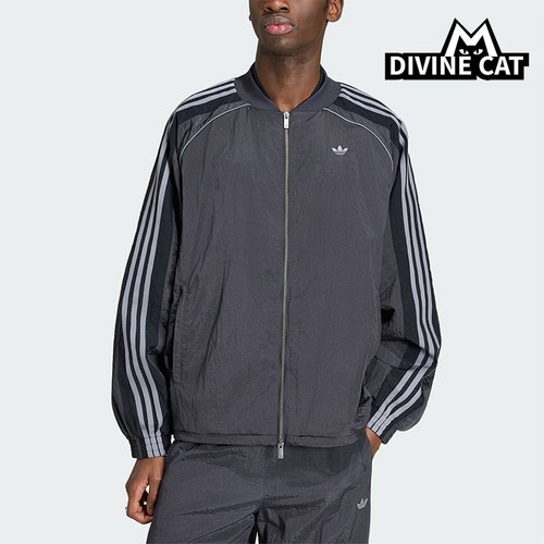 Adidas/阿迪达斯正品三叶草男士运动通勤休闲宽松拉链外套KX4831