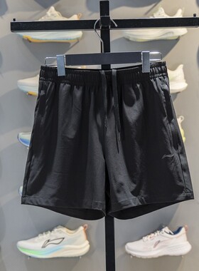 李宁正品2026新款女子健身运动系带简约速干透气短卫裤AKSW430-2