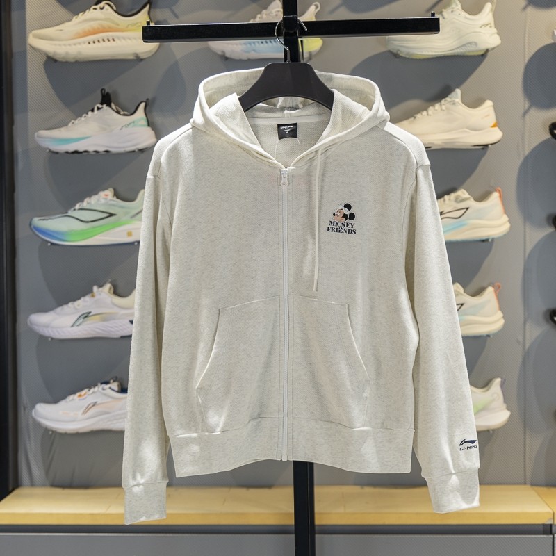 李宁正品米妮联名系列女子潮流百搭拉链连帽夹克外套AWDVD28-2,运动服/休闲服装,运动茄克/外套,淘宝优惠券,粉丝福利购,淘宝优惠卷