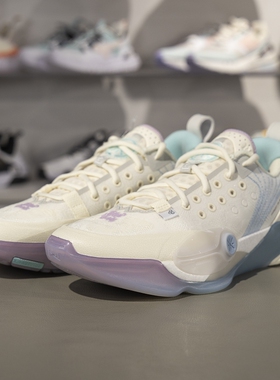 李宁正品韦德全城13男子减震低帮轻便防滑实战篮球鞋ABAV017-1