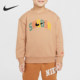 耐克正品 NSW POWDER Nike PLAY小童加绒圆领卫衣HQ7943 200