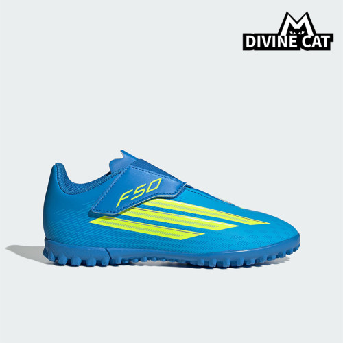 Adidas/阿迪达斯正品F50 CLUB VEL 儿童魔术贴运动足球鞋JS1486