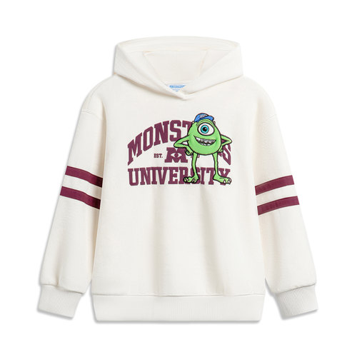 Lining/李宁正品冬季儿童怪兽大学连帽系列印花宽松卫衣YWDT280