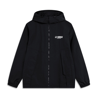 Lining/李宁正品运动时尚系列男子防泼水宽松连休闲帽外套AFDT833