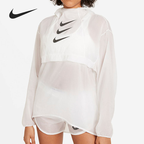 Nike/耐克正品 NK RUN DVN 女子运动连帽套头衫DA1277-100