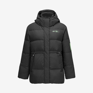 Skechers/斯凯奇冬季新款女士连帽运动梭织中款羽绒服