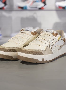 李宁正品COMMON 80s女子时尚舒适防滑耐磨运动休闲板鞋AGCU158-2