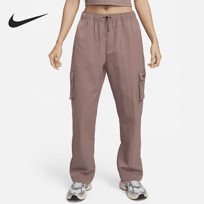 Nike/耐克正品运动女士梭织宽松阔腿工装直筒长裤DO7210-208