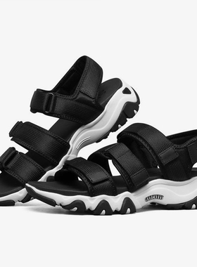 Skechers/斯凯奇正品D'lites 2.0 女子厚底魔术贴沙滩鞋凉鞋