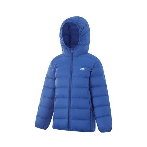 李宁正品冬季新款男女小大童防泼水保暖连帽运动羽绒服YYMV161