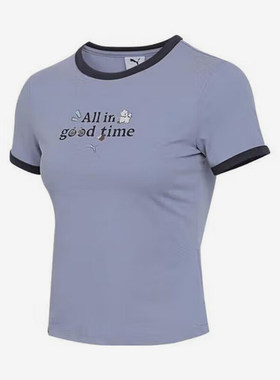 Puma/彪马正品SS TEE W女士休闲运动圆领透气短袖634798-92