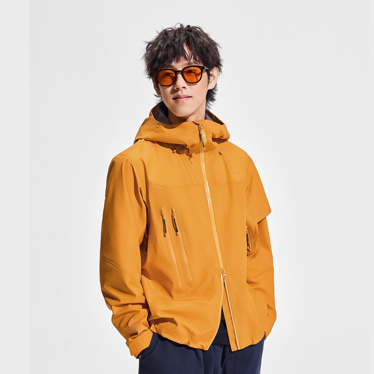 李宁正品CF溯男女同款户外休闲运动训练拉链连帽夹克外套AEMV047