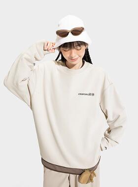 李宁正品CF溯男子时尚潮流宽松休闲透气圆领卫衣套头衫AWDVF63