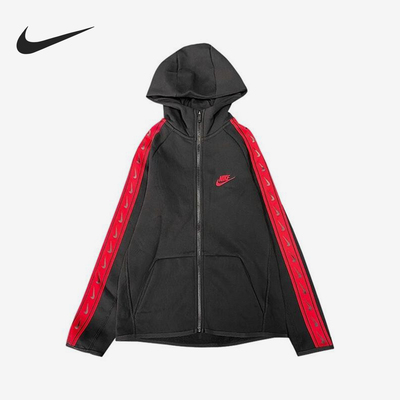 Nike/耐克正品SPORTSWEAR大童男孩休闲全长拉链开襟连帽衫CU4542