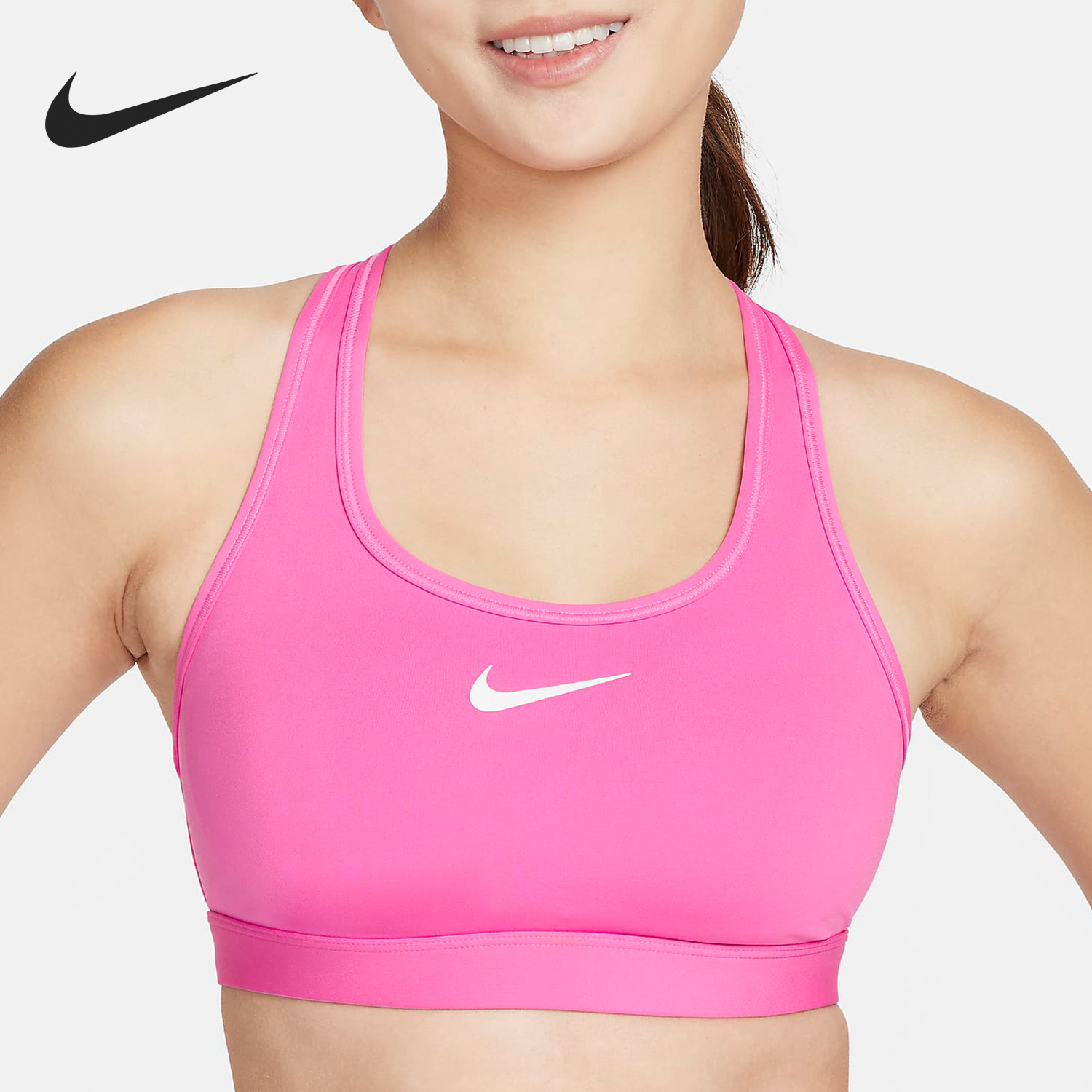 Nike/耐克正品Swoosh 女士中强度支撑衬垫内衣DX6822-675