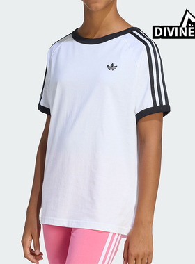 Adidas/阿迪达斯正品三叶草大童圆领运动休闲针织耐穿短袖KE0920