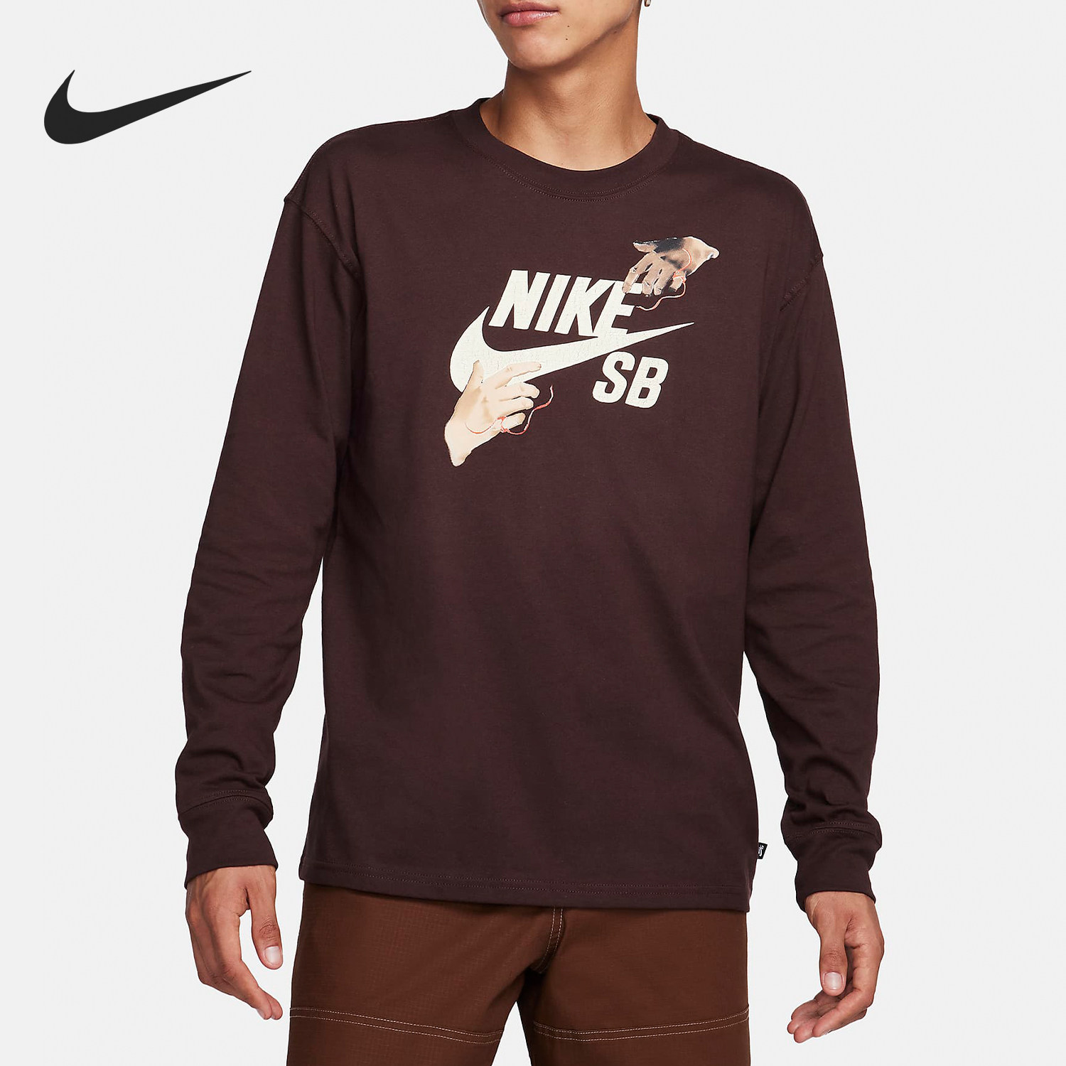 Nike/耐克正品当季新款SB 男士运动长袖滑板T恤FQ7682-227,运动服/休闲服装,运动T恤,淘宝优惠券,粉丝福利购,淘宝优惠卷
