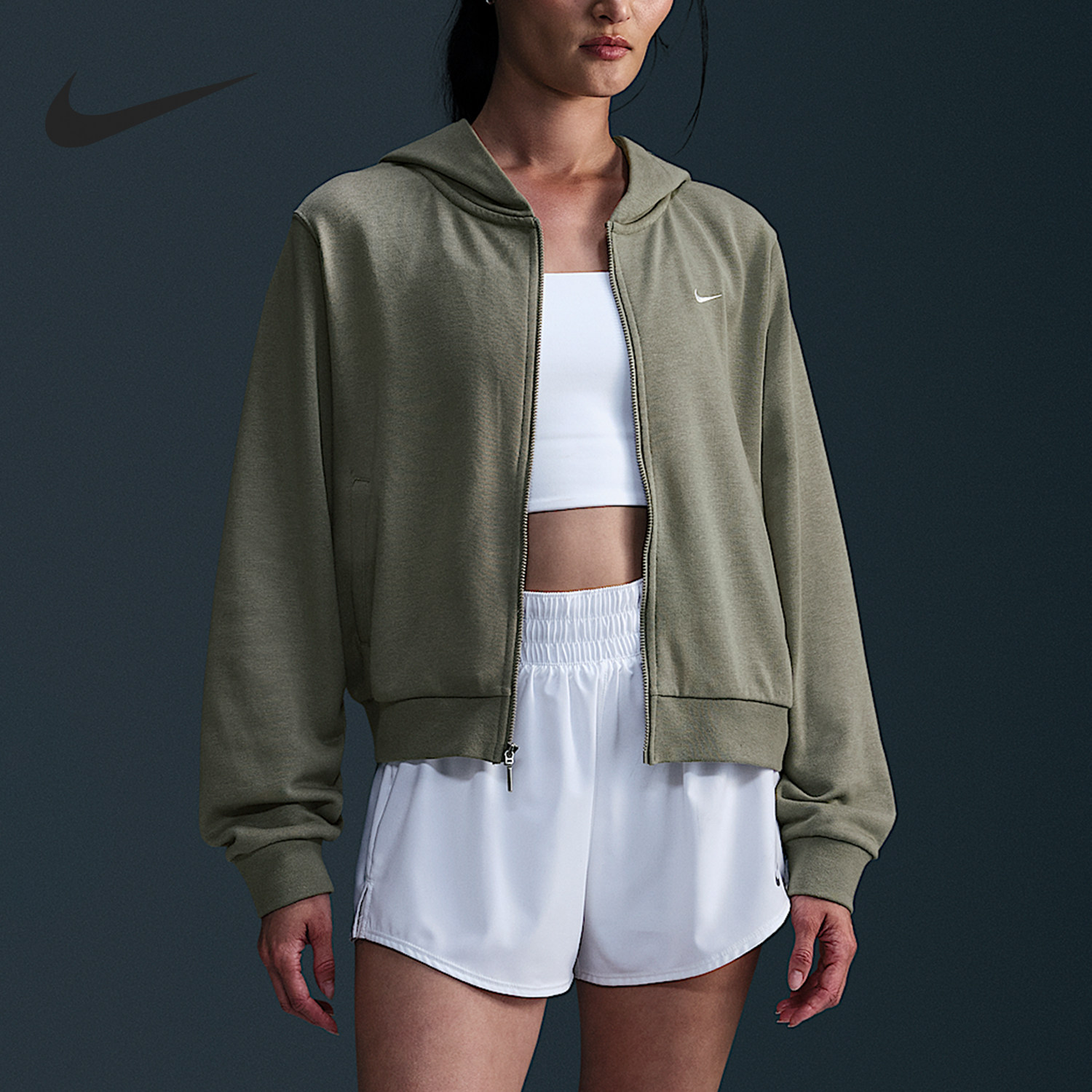 Nike/耐克正品2025秋季款女士针织连帽宽松外套FN2420-320,运动服/休闲服装,运动茄克/外套,淘宝优惠券,粉丝福利购,淘宝优惠卷
