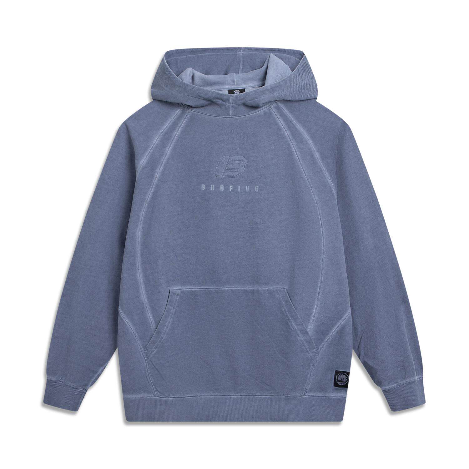 李宁正品反伍BADFIVE男子时尚潮流透气运动连帽卫衣套头衫AWDV319